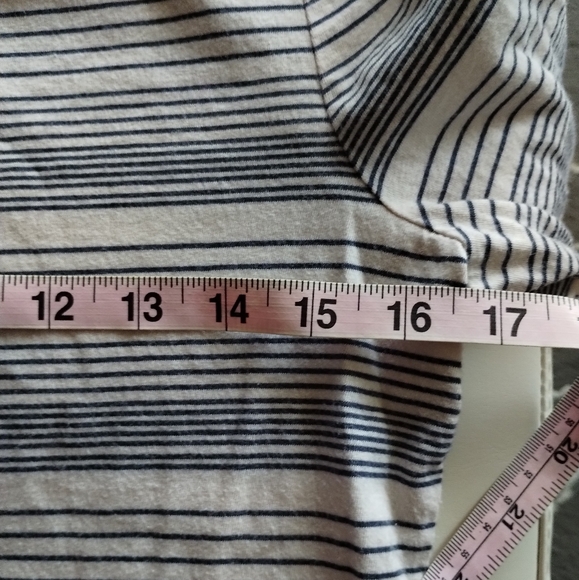 TALBOTS striped Nautical top 3/4 sleeve top - Picture 9 of 13